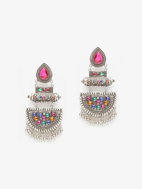 multi colored metal drop earring - 16641668 - Very Small Image - 1