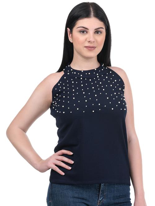 halter neck embellished top - 16642580 - Very Small Image - 1