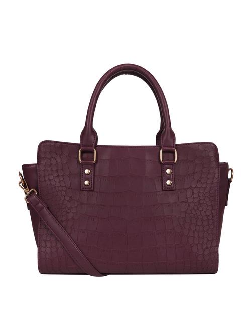 purple leatherette (pu) handbag - 16642623 - Very Small Image - 1