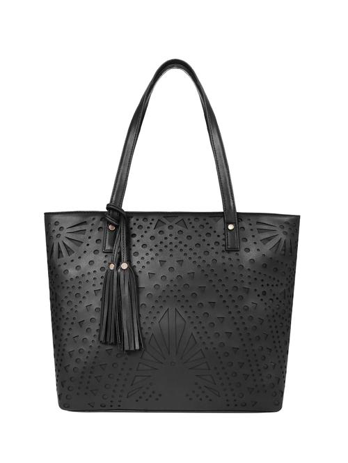 black leatherette (pu) regular tote - 16642628 - Very Small Image - 1