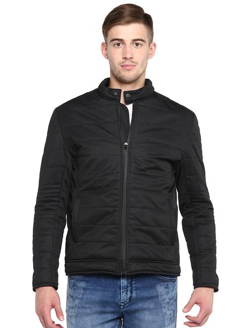 black solid quilted jacket - 16643830 - Very Small Image - 1