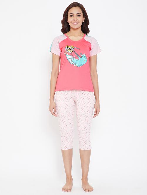 quirky tee with pajama set  - 16644978 - Very Small Image - 1