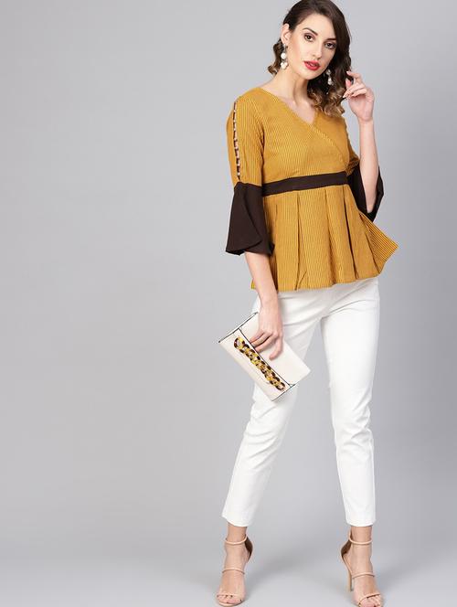 bell sleeved pearl embellished top   - 16645017 - Very Small Image - 1