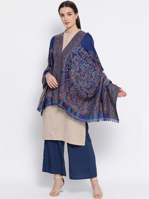 paisley wool shawl - 16645162 - Very Small Image - 1