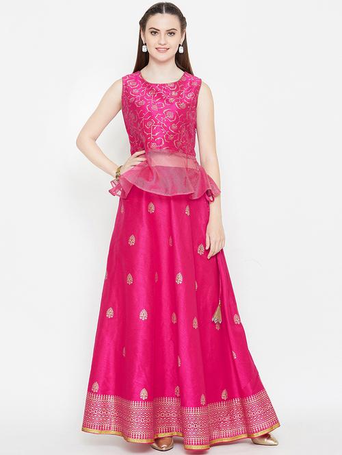 block print a-line lehenga - 16645507 - Very Small Image - 1