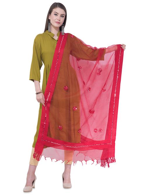embroidered plain dupatta - 16645541 - Very Small Image - 1