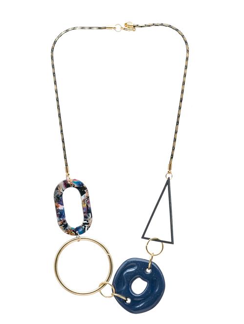 blue satin less steel long necklace - 16645666 - Very Small Image - 1