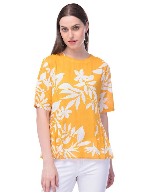 round neck floral top - 16646142 - Very Small Image - 1