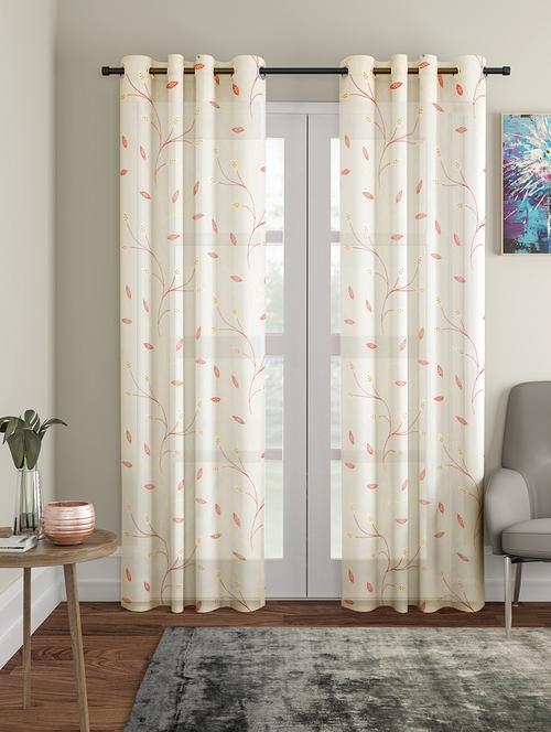 premium embroidery sheer door curtain  - 16646203 - Very Small Image - 1