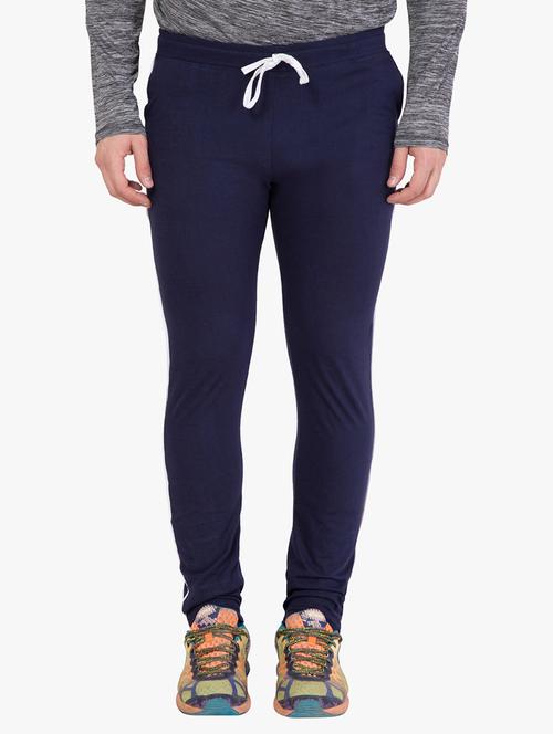 navy blue side striped full length track pant - 16648499 - Very Small Image - 1