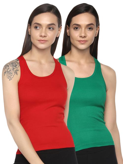 set of 2 racer back solid camisoles - 16648699 - Very Small Image - 1