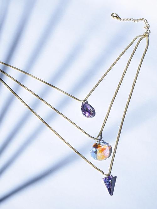 multi colored brass chain necklace - 16649367 - Very Small Image - 1