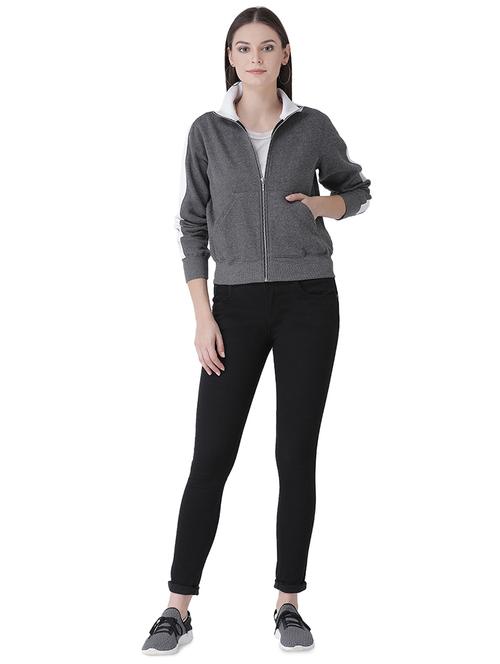 contrast strap long sleeved jacket - 16649489 - Very Small Image - 1