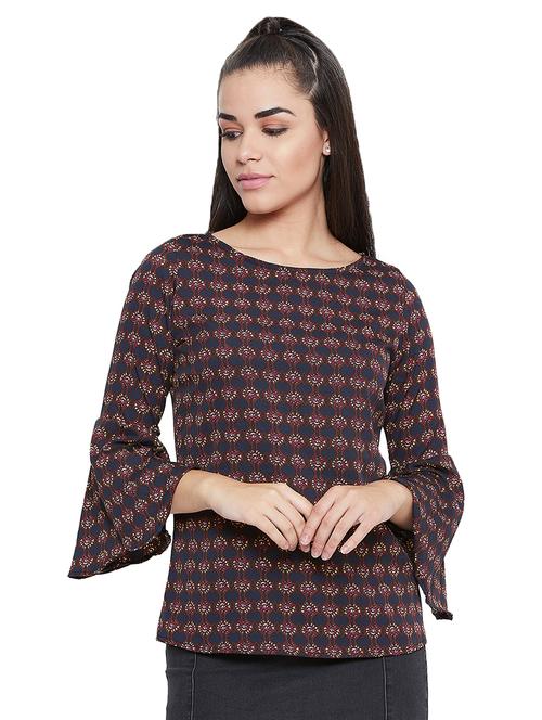 women's a line round neck top - 16650567 - Very Small Image - 1