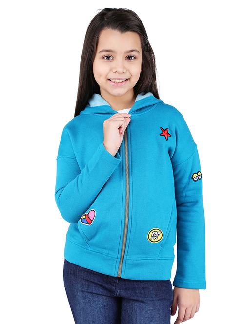 blue quirky patch hooded sweatshirt - 16650755 - Very Small Image - 1