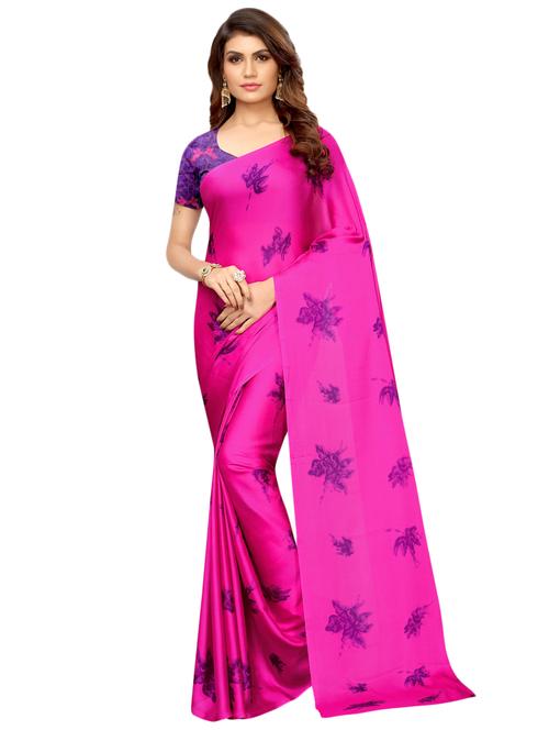 abstract printed saree with blouse - 16652178 - Very Small Image - 1