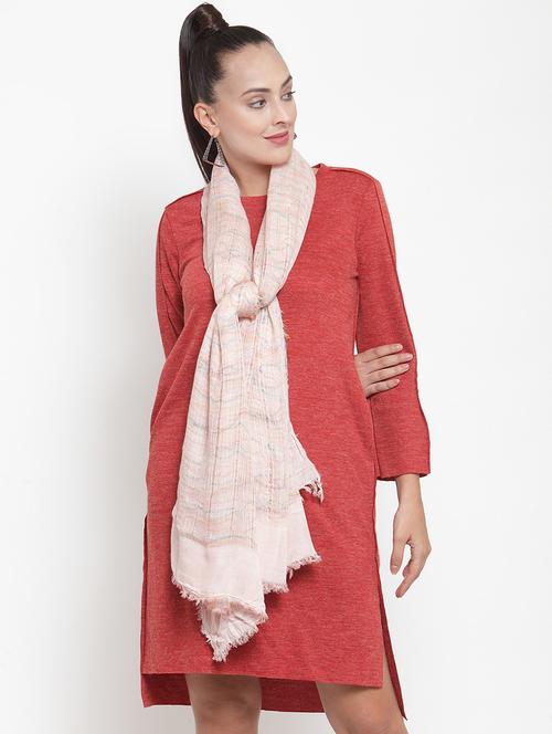 pink cotton stole - 16653645 - Very Small Image - 1