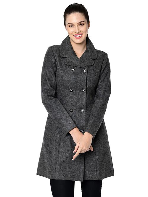 lapel neck wool trench coat - 16657656 - Very Small Image - 1