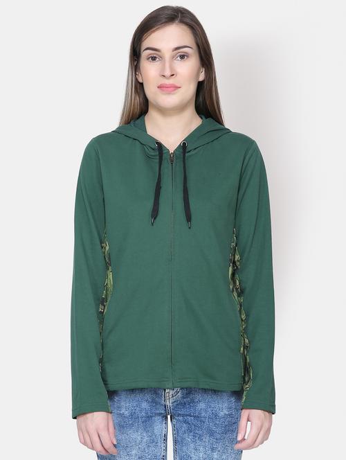 hooded neck solid jacket  - 16658146 - Very Small Image - 1
