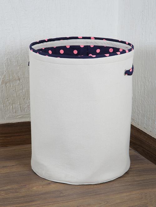 navy polka storage hamper - 16658668 - Very Small Image - 1