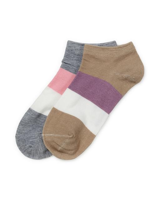 j style women's cotton and nylon pack of 2 socks - 16659699 - Very Small Image - 1