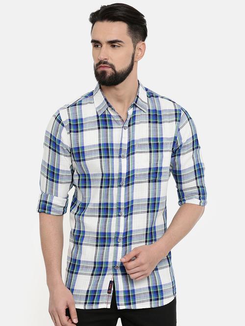 white checkered casual shirt - 16661485 - Very Small Image - 1