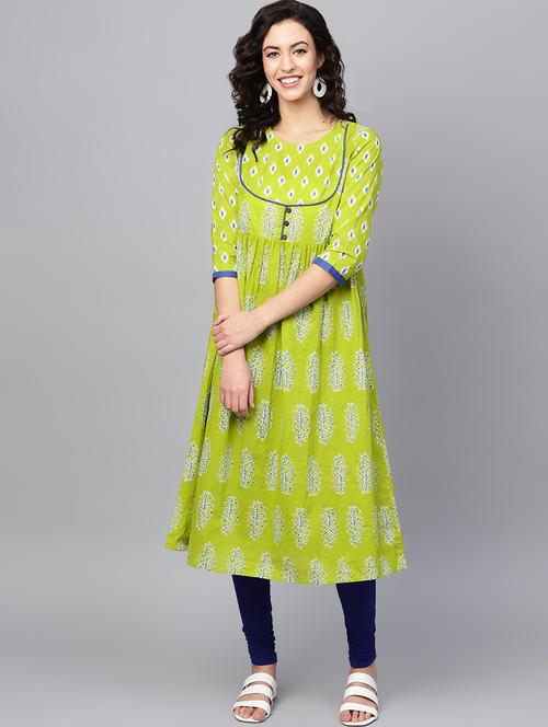 printed a-line kurta  - 16661949 - Very Small Image - 1