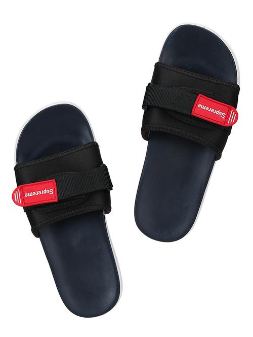 blue synthetic & mesh slip on flip flops - 16662472 - Very Small Image - 1