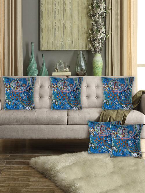  cotton kantha work cushion cover  - 16662833 - Very Small Image - 1