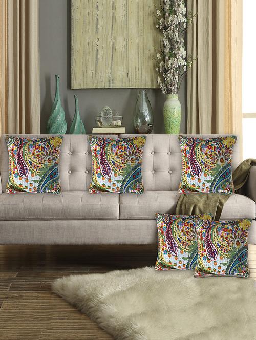  cotton kantha work cushion cover  - 16662839 - Very Small Image - 1