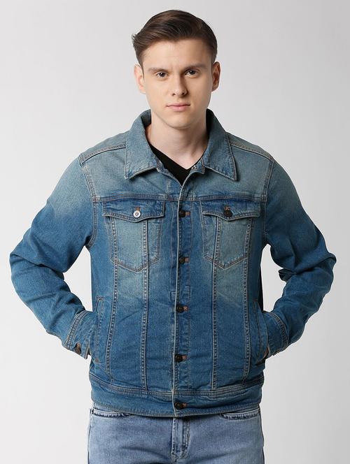 blue washed denim jacket - 16663854 - Very Small Image - 1
