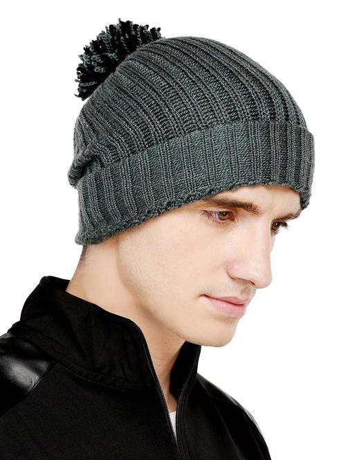 grey wool winter cap - 16665727 - Very Small Image - 1