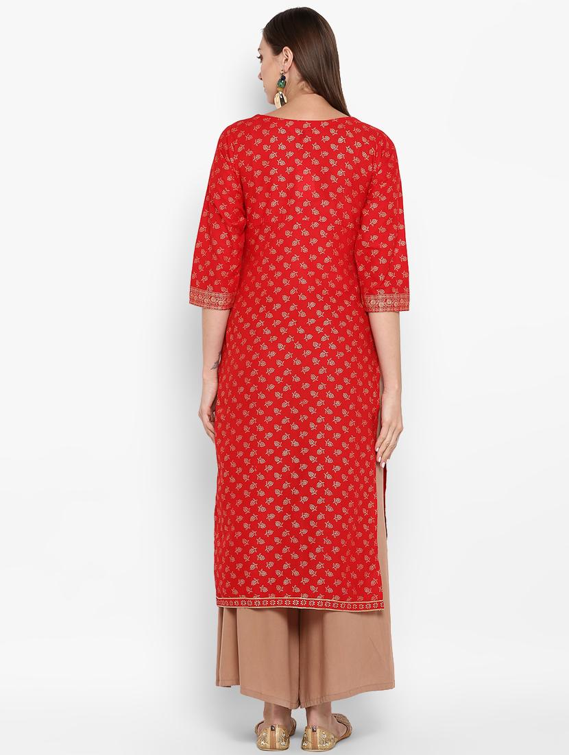 women's straight kurta - 16665906 - Zoom Image - 2