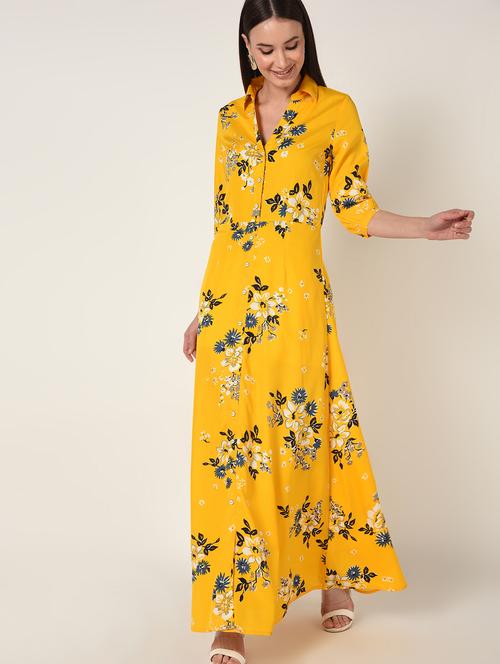 button up floral maxi dress - 16667840 - Very Small Image - 1