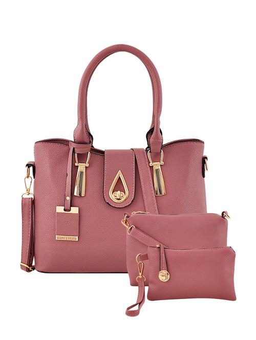 purple leatherette (pu) combo handbag - 16668205 - Very Small Image - 1