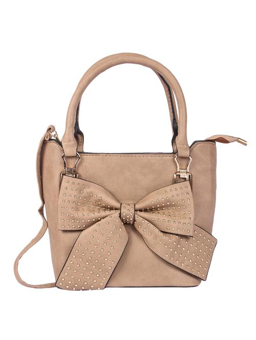 brown leatherette (pu) handbag - 16668216 - Very Small Image - 1