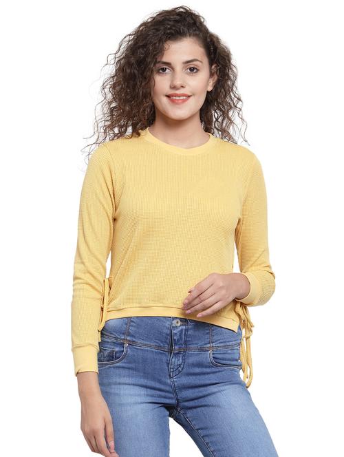 side tie up long sleeved sweatshirt - 16668307 - Very Small Image - 1