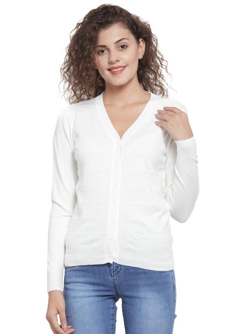 v neck long sleeved cardigan - 16668346 - Very Small Image - 1