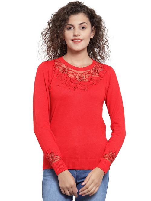 embellished long sleeved pullover - 16668361 - Very Small Image - 1