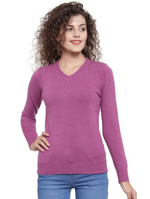 v neck long sleeved pullover - 16668403 - Very Small Image - 1