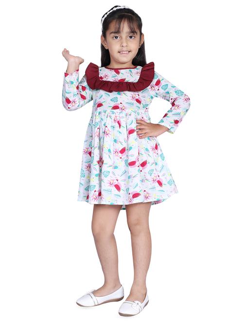 white colored cotton frock - 16668529 - Very Small Image - 1