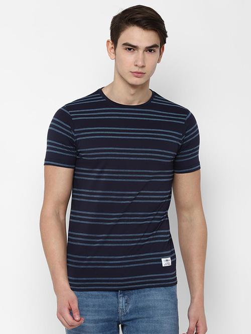 navy blue striped t-shirt - 16668996 - Very Small Image - 1