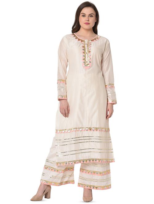 pastel kurta palazzo set - 16672080 - Very Small Image - 1