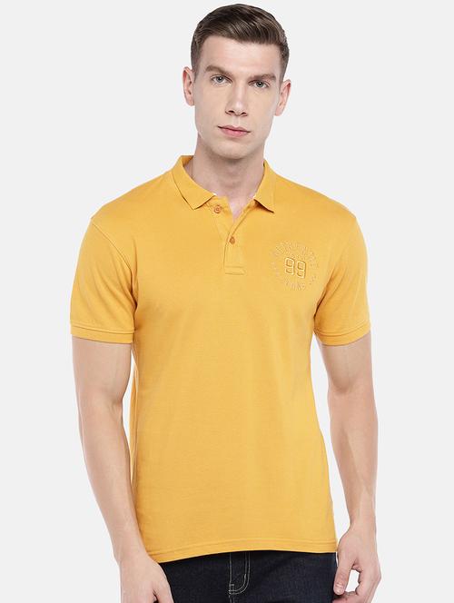 yellow solid polo t-shirt - 16672126 - Very Small Image - 1