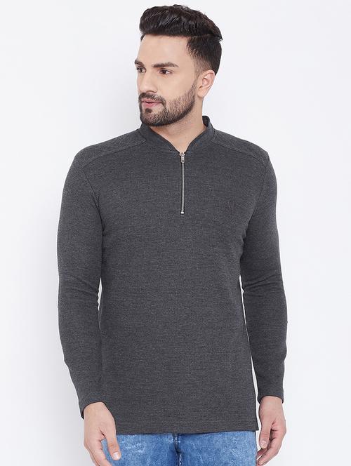 grey solid t-shirt - 16672639 - Very Small Image - 1