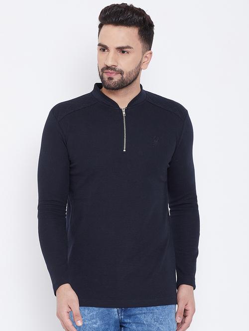 navy blue solid t-shirt - 16672640 - Very Small Image - 1