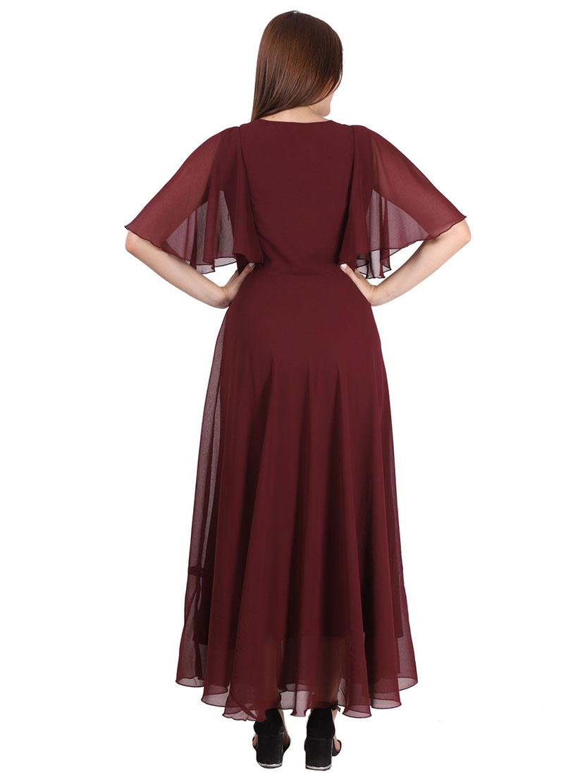 women's fit & flare solid dress - 16674416 - Zoom Image - 2