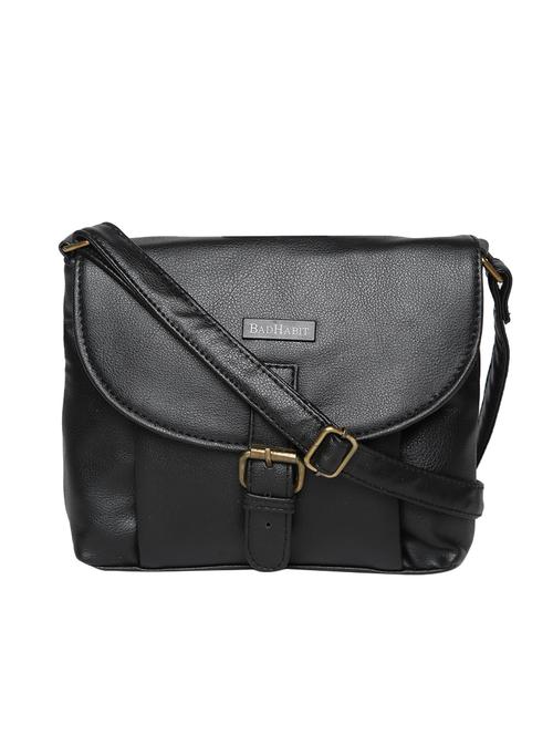 black leatherette (pu) sling bag - 16674435 - Very Small Image - 1