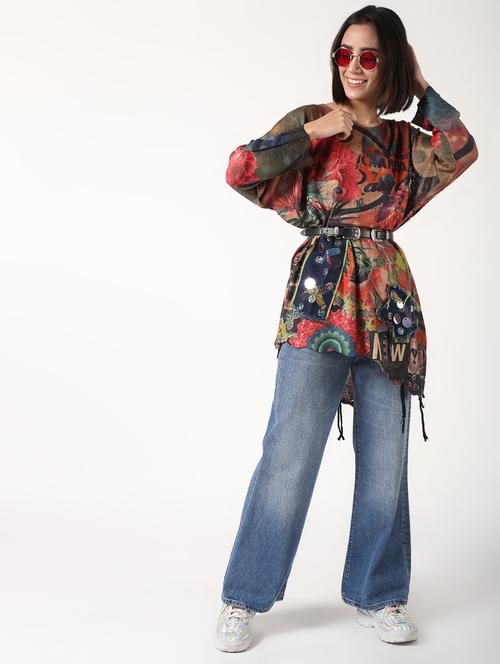 v neck fringe detail wool blend pullover - 16675678 - Very Small Image - 1