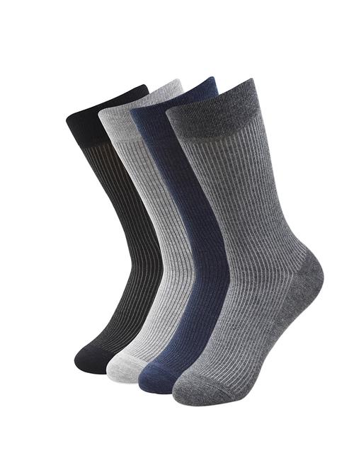 Men Multi Colored Cotton Above Ankle Length Socks - 16676001 - Very Small Image - 1